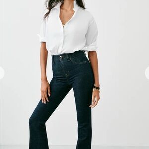 Spanx - SPANXshape EveryWear Flare Jeans Raw Indigo - Pull-On - Size Small